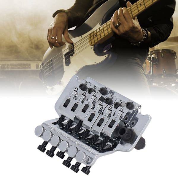 Silver 6-strängad gitarrstall set med tremolo stall montering pawl metall vänsterhänt elgitarr stall set