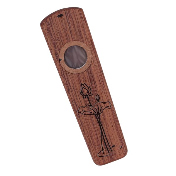 Trä Kazoo Flöjt Trä Spela Gitarr Ukulele Ackompanjemang Munspel Membran Vindsinstrument Ebenholts