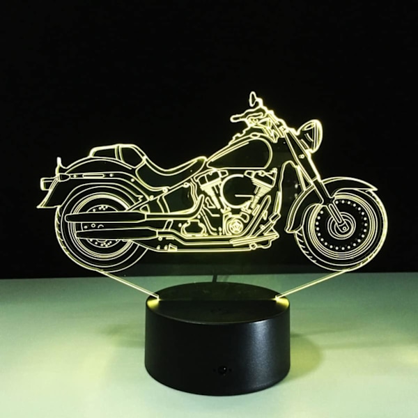 WJ Led Työpöytälamppu Led Työpöytälamppu 3D Illuusiolamppu Moottoripyörä Yövalo Kosketuskytkin Pöytävalot Makuuhuone Motocross Lamput Moottoripyörä Yövalo