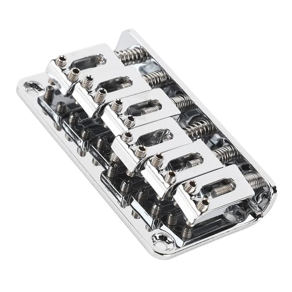 6-strängad gitarrstallersättning i zinklegering, elektrisk gitarrstall, sadelstall, musikinstrumenttillbehör, silver