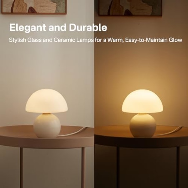 Sopplampe Liten Lampe, Bord Nattbordslampe for Soverom, Søt Mini Moderne Lampe Dimbar, Unik Estetisk Hjemmeinnredning for