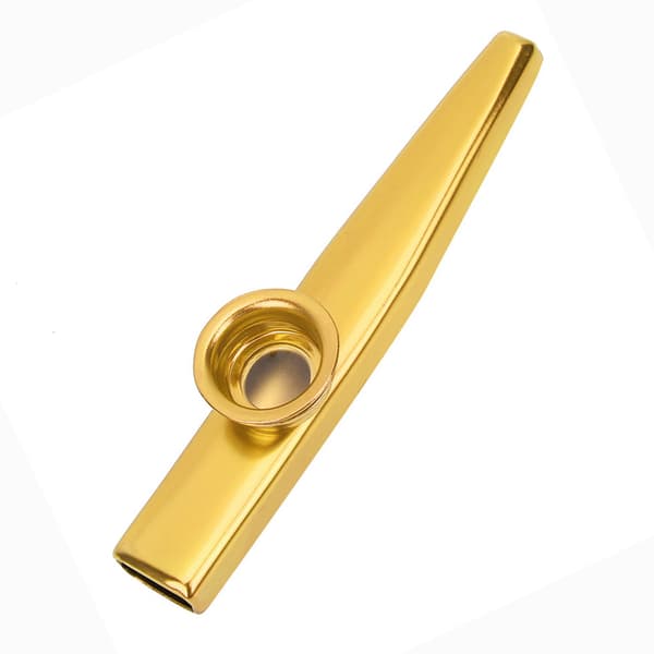 Aluminiumlegering Mini Bärbar Kazoo Ukulele Gitarr Partner Musikinstrument (guld)