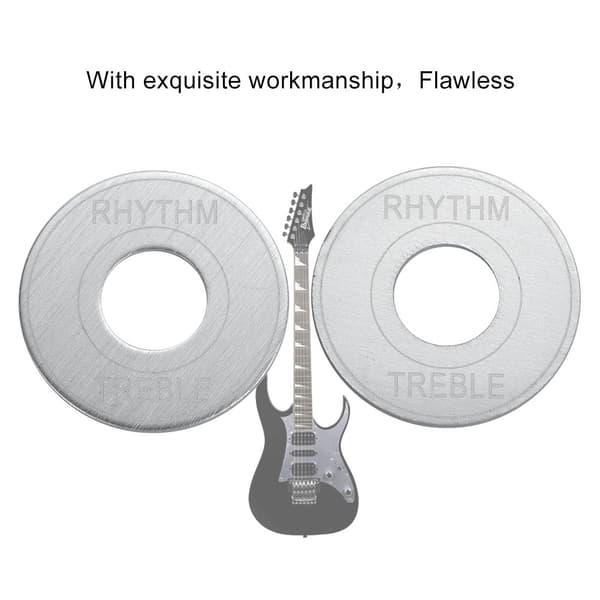 Luftfartsaluminium Elektrisk Guitar Toggle Marker Switch Washer Plade til LP Guitar (Sølv)