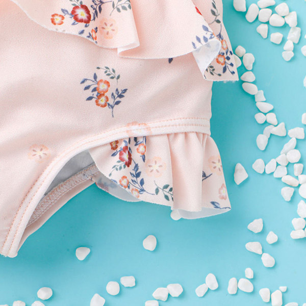 Flickor Badkläder Ärmlös Camisole Shorts Tvådelad Bikini Baddräkt --- Tryck (Storlek 90)