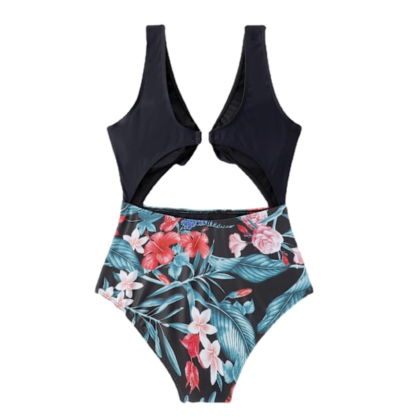 Dame One Piece badedragt sexet sort trim badedragt, L