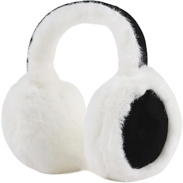 Winter Women Earmuff Foldable Ear Warmer Fluffy Ear Cover Warm Outdoor,01