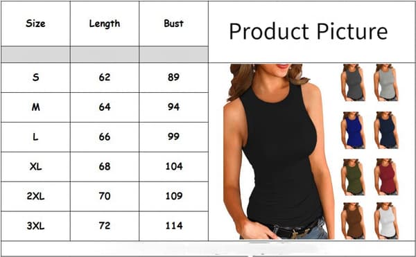 Tanktoppe til kvinder, ærmeløs basic cami-top, slim racerback-bluser til sommer --- Sort (størrelse L)
