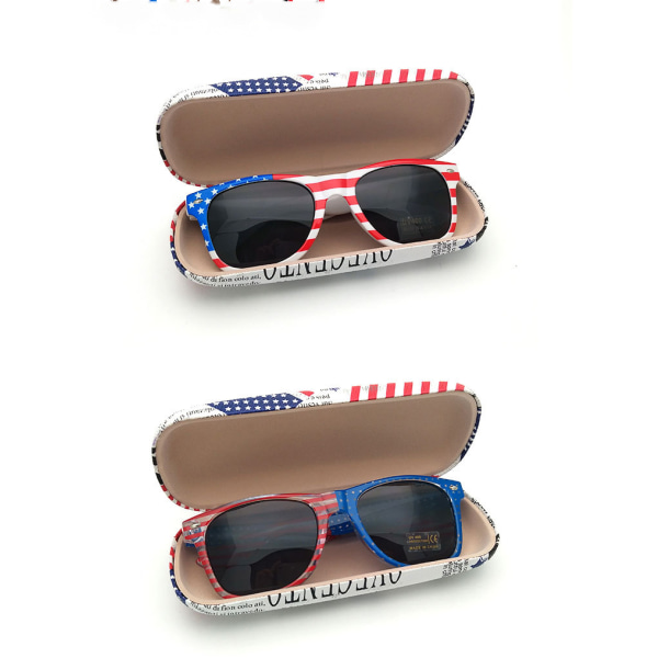 USA Flag Solbriller Klassisk Stil Retro Solbriller Øjne Briller UV400 Beskyttelse Unisex Til Mænd Kvinder Golf Cykling Sportsfiskeri Rejser（A）
