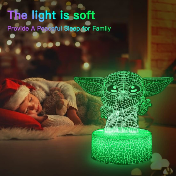 3D Illusion Star Wars nattlampa för barn - 5 mönster och 16 färgskiftande Star Wars leksaker med fjärrkontroll Födelsedagar Helgdagar Star Wars Combo Pack-C