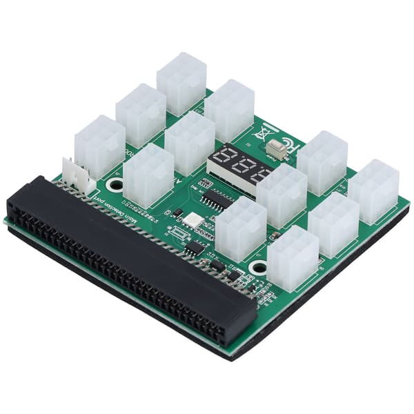 Strömadapter Breakout Board Adapter Server Intern Modul LED Spänningsdisplay 4 Pin 12 Port