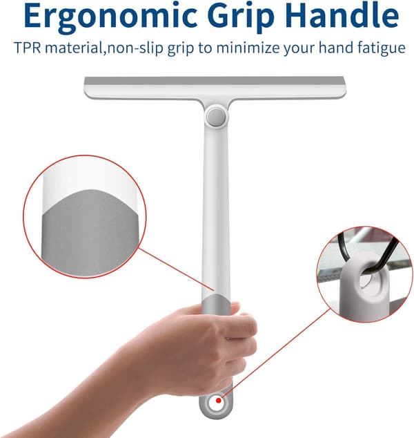 Fönsterskrapa, 2-pack silikonbladsskrapa för duschglas, speglar, fönster och bilar 2Pack-Gray