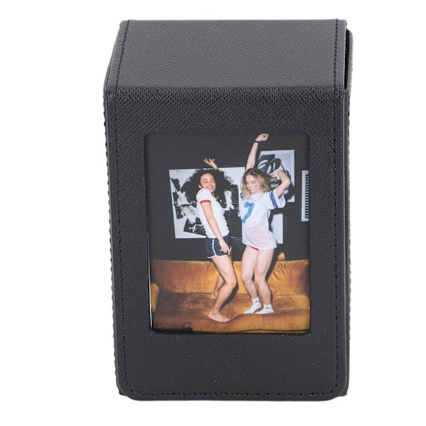 Bildhållare Förvaringsväska PVC 50 Ark Stor Kapacitet 3 Tums Fotoalbum Svart