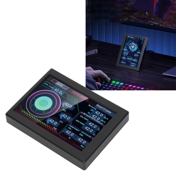 3,5 tums PC-sensorpaneldisplay DIY typ C IPS USB PC-temperaturdisplay med stativ