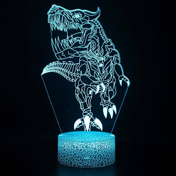 JUSTUP Dragon Nattlampa med Fjärrkontroll Touch Control 16 Färger 4 Blinkande Lägen och Justerbar Ljusstyrka USB Batteridriven -- Dragon D