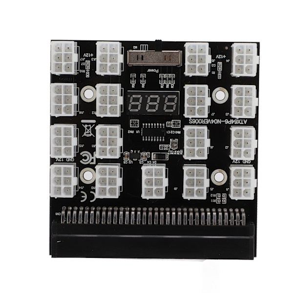 Breakout-levy Power Supply -palvelinsovitin 17 porttia 6-napainen LED-jännite-näyttö lisävaruste