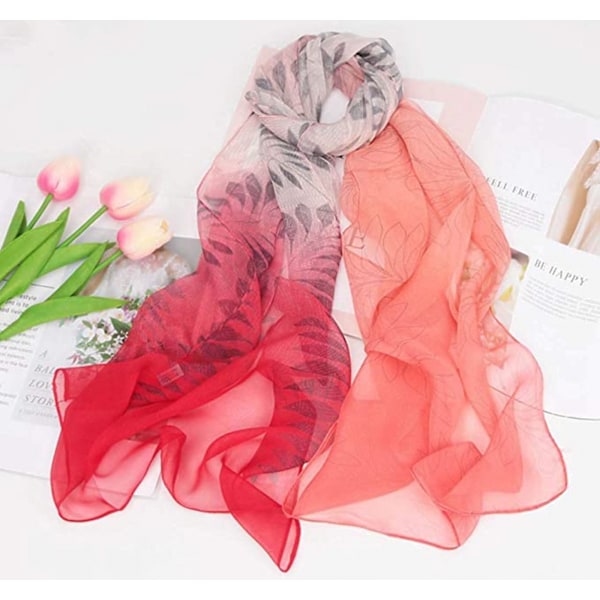 Halsdukar för kvinnor Lätta Fashion Halsdukar Tryck Blommönster Scarf Shawl Wraps, B06