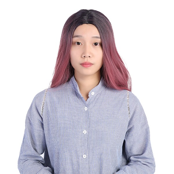 Naisten pitkä vaaleanpunainen aaltoileva synteettinen hiuslämänkestävä cosplay-kihara peruukki