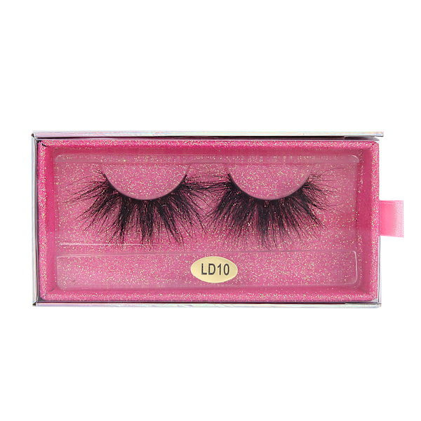5D 25mm Falska Ögonfransar Makeup Falska Ögonfransar Fluffiga Lockiga Långa Falska Fransar LD10