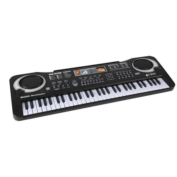 Barn Keyboard Piano 61 Tangenter Elektronisk Multifunktionell Musik Pedagogisk Leksak med Mikrofon för Pojkar Flickor EU-kontakt 220V