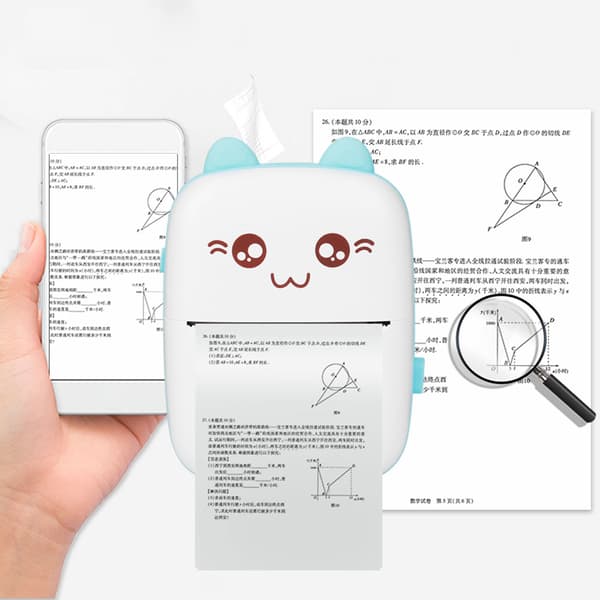 Mini bærbar termofølsom blækfri printer fotopapir lomme 58 mm trådløs Bluetooth til Android til IOS graffiti-kompatibel