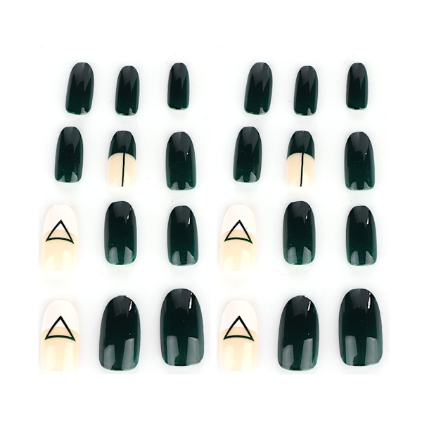 24Pcs Detachable Full Cover False Nail Tips Artificial Hands Manicure Decoration 2#