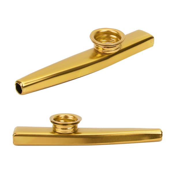 Aluminiumlegering Mini Bärbar Kazoo Ukulele Gitarr Partner Musikinstrument (guld)