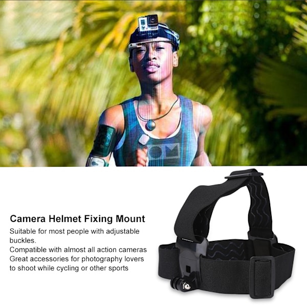 Lättvikts actionkamera justerbar hjälmrem bröstsele fäste tillbehör för Gopro