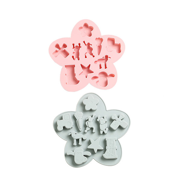 2PCS DIY Mikrovågsugn Silikon Bakform Cartoon Liten Fårgård Chokladform Kakform