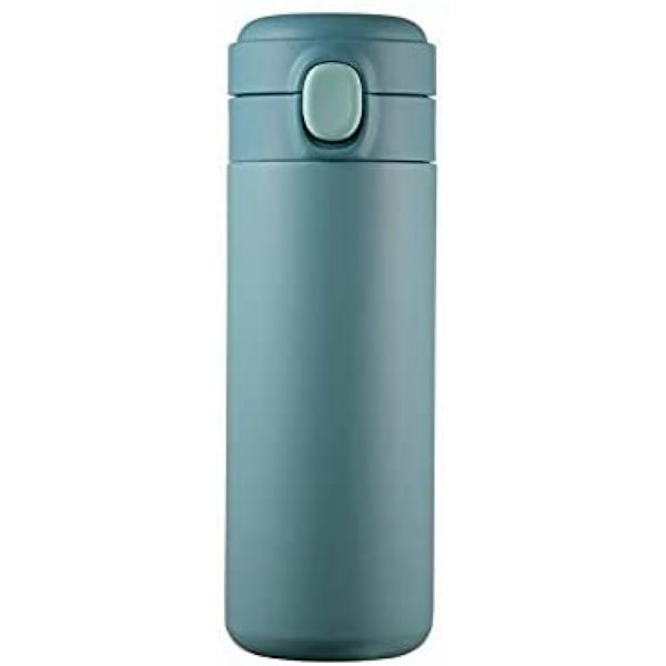 Helt ny 316 rostfritt stål termos vakuumflaska kaffe isoleringsmugg mini resevattenflaska (kapacitet: 420 ml, färg: blå)