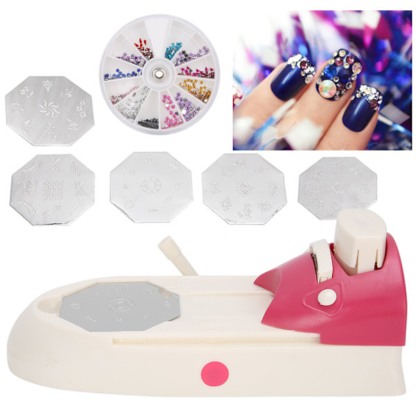 Nagelkonstskrivare Nagelkonstmönster Stämpel Manikymaskin Stämpel DIY Kit Set