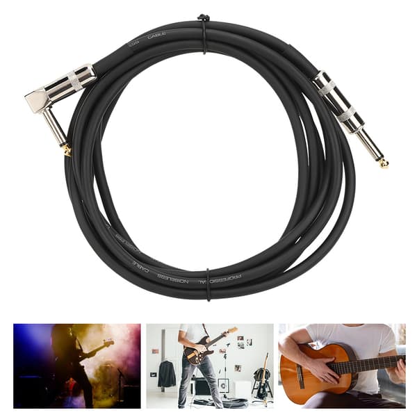 Guitar kabel egnet til bas keyboard instrument og andet professionelt lydudstyr 3 meter