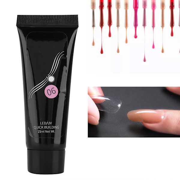 15ml Nopea Kynsien Pidennysgeeli Helppo Poistaa Manikyyri UV-Geeli Tarvike 06