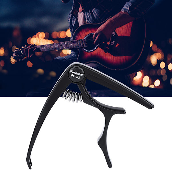 FC-03 Zink Legering Elektrisk Folk Guitar Capo med Bro Pin Spanner