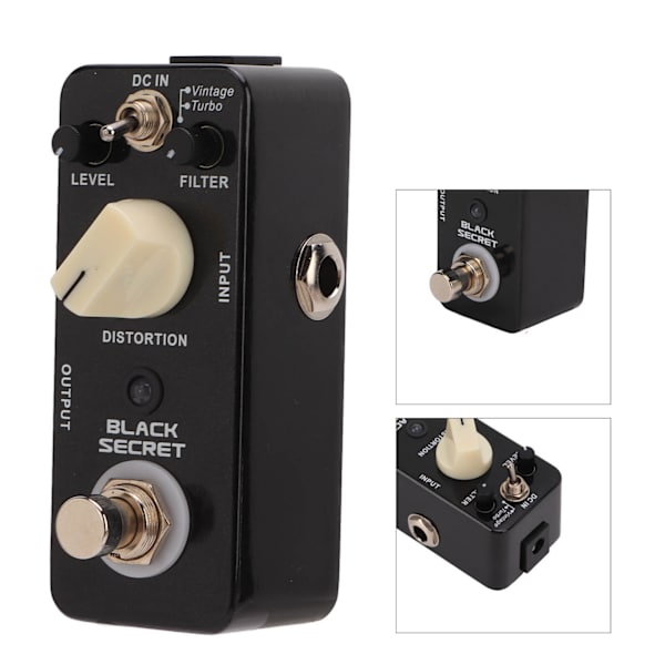 Kitaraefektipoljin Black Secret Classical Distortion True Bypass 2 Tilaa Tarvike
