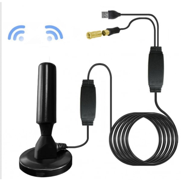 200 Miles Range HDTV Antenn Stick Digital HD TV Signalförstärkare Booster Bärbar Inomhus Utomhus Digital Antenn