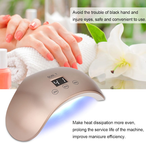 24W Nagellampa UV LED Gel Nagellack Torktumlare Snabbtorkande LCD Nagelkonstmaskin