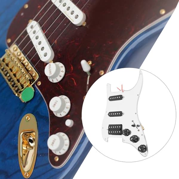 11 Håls Laddad Prewired Pickguard Pickups Set Tillbehör För Elgitarr