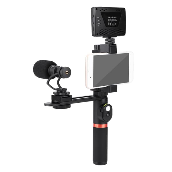 ViewFlex VF-H6 Smarttelefon Håndgrep Bluetooth Kontrollhåndtak Stabilisator med LED