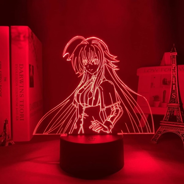 WJ Anime Illusion Lampe Anime Skole Rias Gremory til Soveværelse Dekoration Fødselsdag Gave Værelse 3D Lampe Manga PXJD Devil's High School