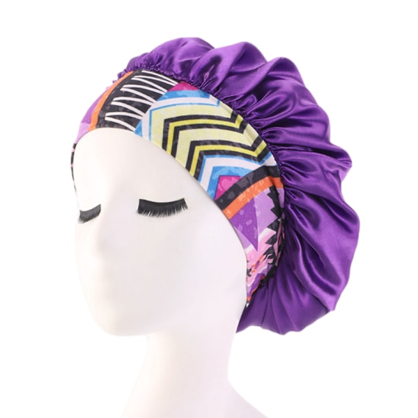 Set med 5 Vattentäta Satin Bonnet, Bred Band Duschhatt, Satin Sovhatt, Satin Hårmössa