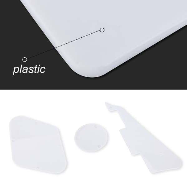 Pickguard Pick Guard Control&Switch Cavity Back Plates Cover för LP Elgitarr(Vit)