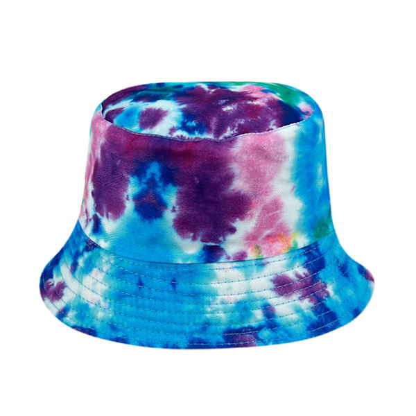 Tryckt tie-dye fiskarehatt utomhus solskydd hinkhatt graffiti dubbelsidig krukhatt