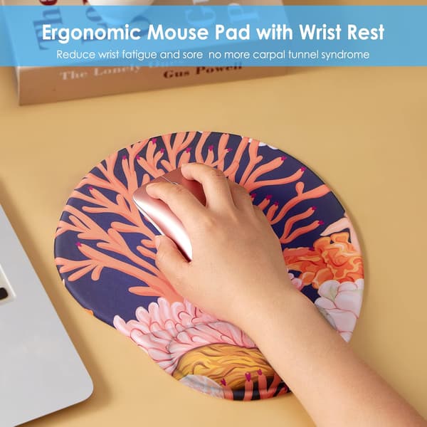 Ergonomisk Musematte med Håndleddstøtte, Søt Musematte med Håndleddstøtte, Komfortabel Musematte for Hjemmekontor, Spill og Arbeid med Datamaskin