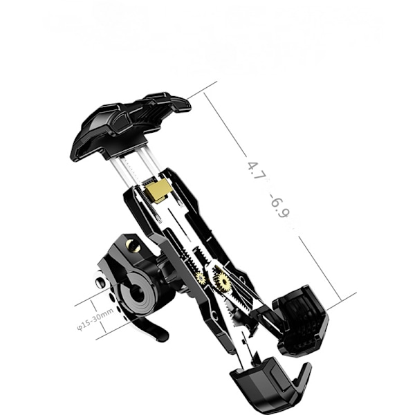 Polkupyörä Moottoripyörä Yhdellä Kädellä Käyttö ATV Scooter Puhelinpidike 4.7''-6.9'' Matkapuhelimelle - Vihreä (Yksi Pakkaus)