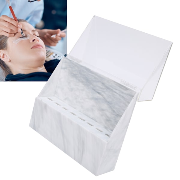 Eyelashes Extension 8 Huller Akryl Pinzetteholder Pinzette Display Stativ Opbevaringshylde Hvid