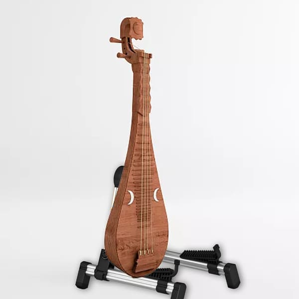 Gitarr A-ramställ Slitstarkt Stabil Prestanda Hopvikbar Elgitarr A-ställ Ställ för Ukulele Silver