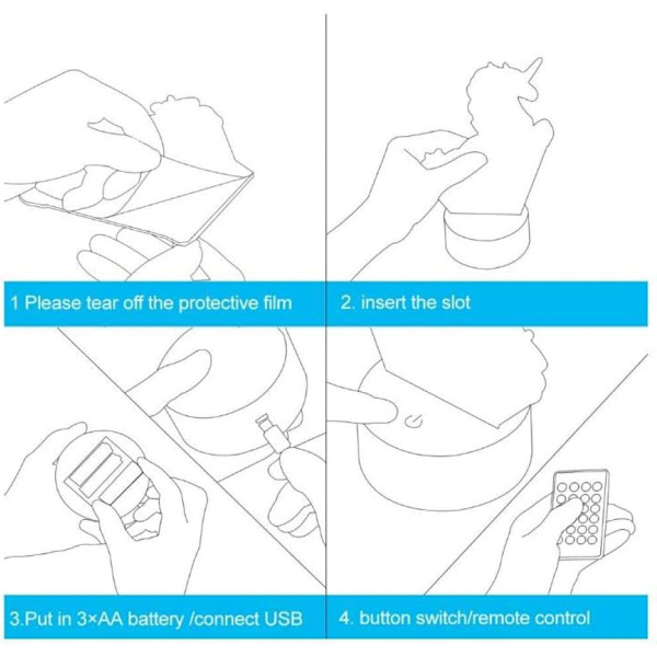 WJ Lastbil Form 3D LED Natlampe Børnedekoration USB Lampe Soveværelse Sove Lys 16 Farveændring USB Touch Base Gave Legetøj USB Kabel Dekoration Skrivebord