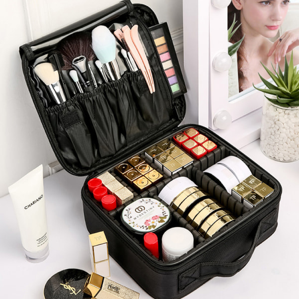 Rese-sminkväska, professionell kosmetisk väska, organizer för kvinnor