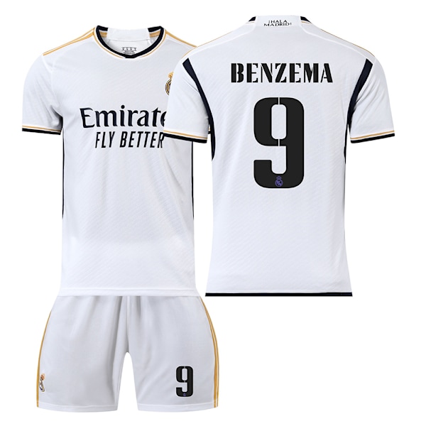 23/24 Real Madrid Hemmafotbollströja Set 9 BENZEMA XS