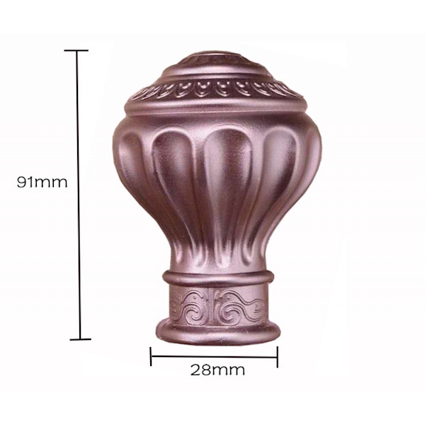Vindusgardinstenger for vinduer  Justerbar dekorativ  Diameter Standard enkelt vindusgardinstangsett med  Mosaikkfinialer